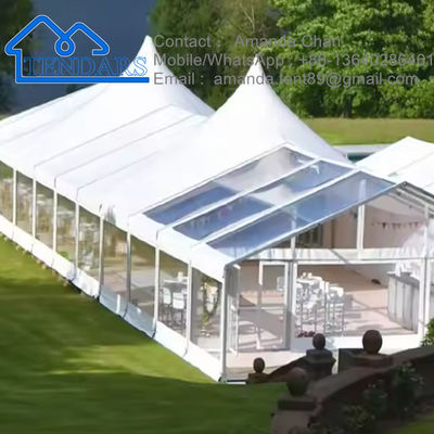 Tenda foranea per eventi da campeggio personalizzata all'aperto per tende da matrimonio in alluminio a prova di acqua per eventi