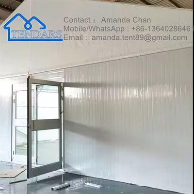 Tenda di stoccaggio in alluminio personalizzata, resistente all'acqua, resistente al vento, resistente al fuoco