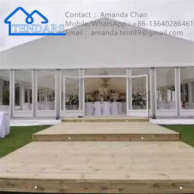 Facile da installare all' esterno Bianco PVC Aluminio Marche di nozze Tenda impermeabile Evento di nozze Canopy Struttura