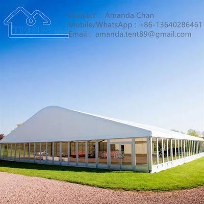Tenda per tendone per eventi all'aperto per matrimoni, grande banchetto, struttura a baldacchino per feste bianca