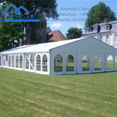 Design della struttura del baldacchino per feste per eventi, tenda per tendone per matrimoni personalizzata bianca di facile installazione