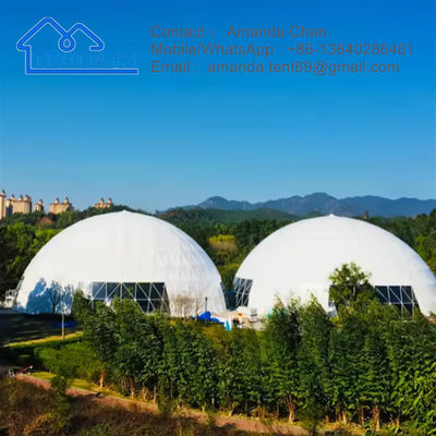Hotel Resort Pvc grande tela geodesica Glamping Dome Casa tenda per evento