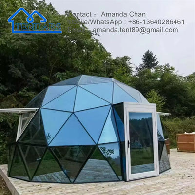 Glamping commerciale all'aperto Casa Igloo Casa di vetro Tenda Geodesica Cupola Tende Con Bagno
