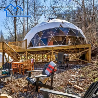 Tenda a cupola geodetica Glamping House per quattro stagioni di lusso all'aperto