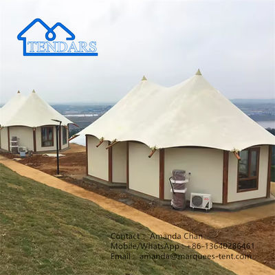 Struttura a membrana per famiglie di lusso all'aperto Safari Resort Hotel Tent With Bathroom