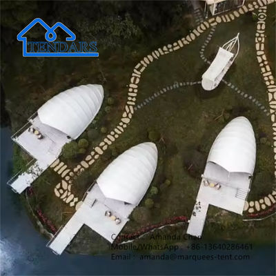 Campeggio all' aperto Tende ombra con conchiglia Casa Resort Tenda di lusso Per glamping