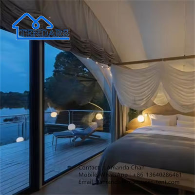 Struttura a membrana personalizzata Camping Hotel Tent For Outdoor Luxury Resort