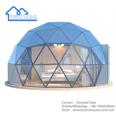 Dimensioni personalizzate Grande tenda Glamping Dome stile hotel per campeggio in famiglia
