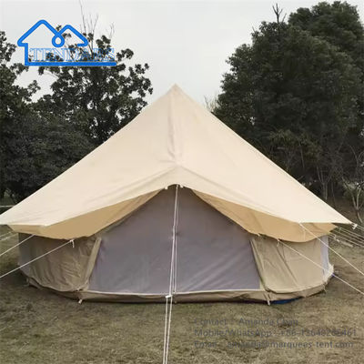 Tenda da campeggio all'aperto Tenda impermeabile di cotone di tela Tenda Glamping Tenda a campana di lusso