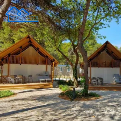 Outdoor Canvas Mobile Safari Living Resort Glamping Tent Hotel di lusso