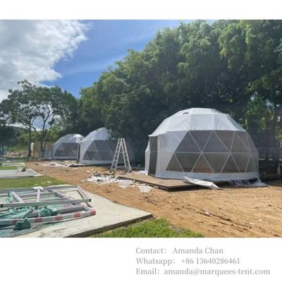 Economico Hotel all'aria aperta personalizzato Casa a cupola di lusso Glamping Round Dome Tent For Trade Show