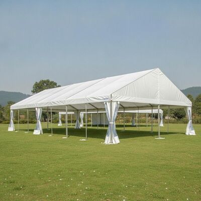 Tenda di festa di taglia completamente personalizzabile con copertura in PVC da 650 grammi e telaio in acciaio galvanizzato a caldo
