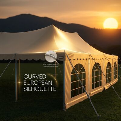 Parete laterale in PVC 30x70m con Windows Serie L Tenda trasparente per tendone per feste Parete laterale in PVC Festa di anniversario di compleanno di Windows