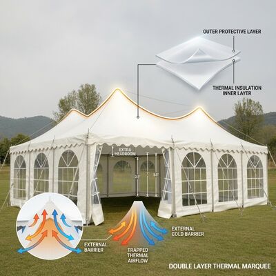 Mostra Festa di commercio Marche tende A-Frame impermeabile Elegante disegno ovale Mostra Canopy Struttura