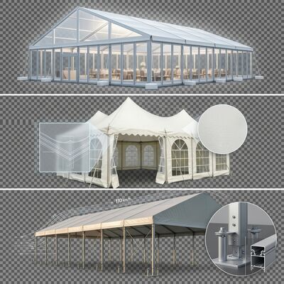 14x20m ABS Solid Wall L Series Clear Span A-Frame Marquee Party Tent Impermeabile Abs Hard Wall Panels Music Concert Venue