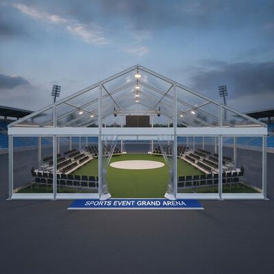 Tenda per tendoni per feste allo stadio per eventi sportivi Arena per tribune con struttura in alluminio a campata libera da cinquecento posti
