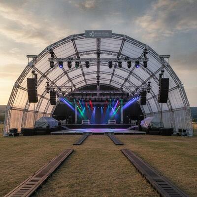 Festival musicale Spettacolo teatrale Tenda per tendoni per feste Illuminazione audio professionale Rigging Struttura europea per tettoia per eventi