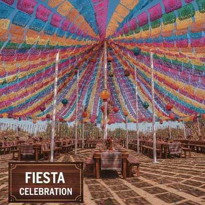 Messico America Centrale Fiesta Party Tenda tendone tradizionale colorato Papel Picado stile evento celebrazione struttura a baldacchino