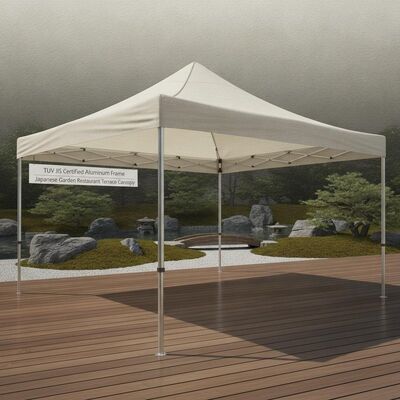 Tenda per tendone per feste compatta per eventi di precisione, struttura in alluminio certificata TUV JIS, tettoia per terrazza, ristorante, giardino giapponese