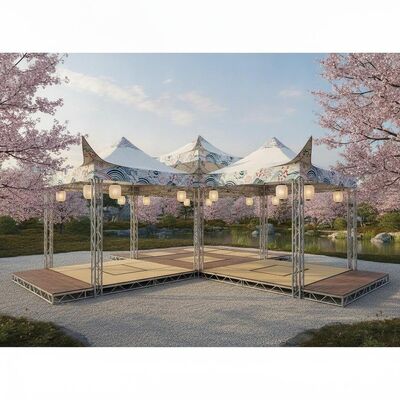 Modulare Multiuso Festa Giapponese Marquee Tent TUV JIS Quick Setup Aluminum Frame Matsuri Evento