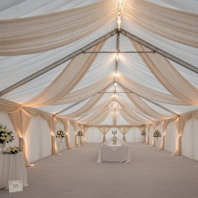 Tende interne di lusso per tendoni per feste in alluminio certificati TUV per eventi di matrimoni premium olandesi