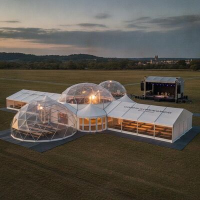 Clearspan Aluminum Party Marquee Tent Modular Interconnectable Frame per Festivals Belgici Eventi Musicali Festival di Birra