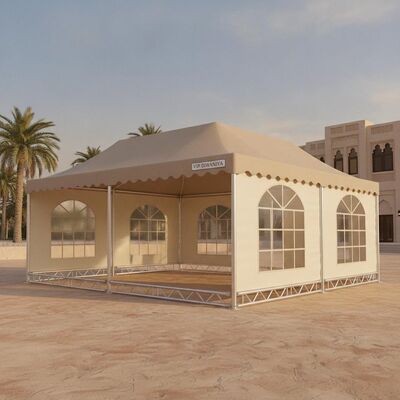 Tenda modulare per tendone per feste con installazione rapida, pareti laterali rimovibili, telaio in alluminio per eventi VIP Diwaniya del Kuwait
