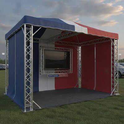 Sport Tailgate Tent con resistenza alle intemperie 65 pollici TV Mount Hard Pressed Estruso Legatura di alluminio 6082 T6 Cornice e personalizzato NFL NCAA Colori