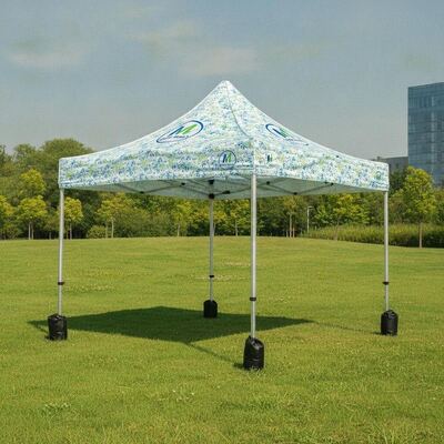 10x10FT Custom Printed Branded Party Marquee Tent Portable Pop-Up Canopy con stampa del logo a colori