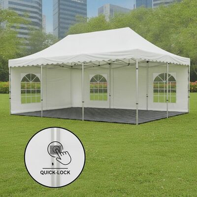 Tenda per tendone pieghevole per feste con installazione rapida, struttura a pulsante, tettoia per eventi aziendali a Singapore