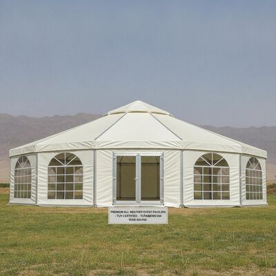 Tenda da festa Premium per tutte le stagioni, certificata TUV, padiglione in PVC isolato, Turkmenistan, tutto l'anno