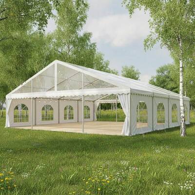 Tenda di festa in lega di alluminio Tenda impermeabile per eventi Canopy Struttura certificata TUV per il matrimonio all'aperto in Bielorussia