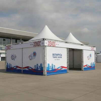 Tenda a Padiglione Personalizzata per Feste con Telaio in Alluminio Certificato TUV per Fiere ed Esposizioni in Bielorussia