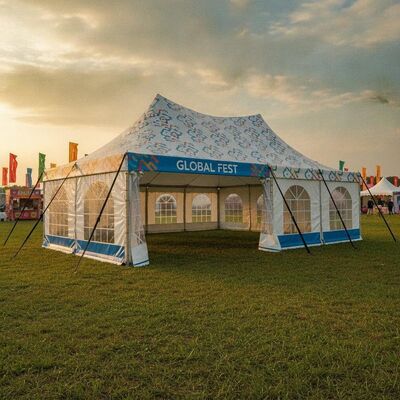 Custom Logo Printed Party Marquee Tent OEM Design for Brand Promotion Outdoor Festival Event
