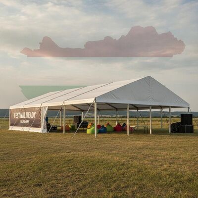 Festival Ready Aluminum Party Marquee Tent Tetto in PVC impermeabile per festival di musica Ungheria